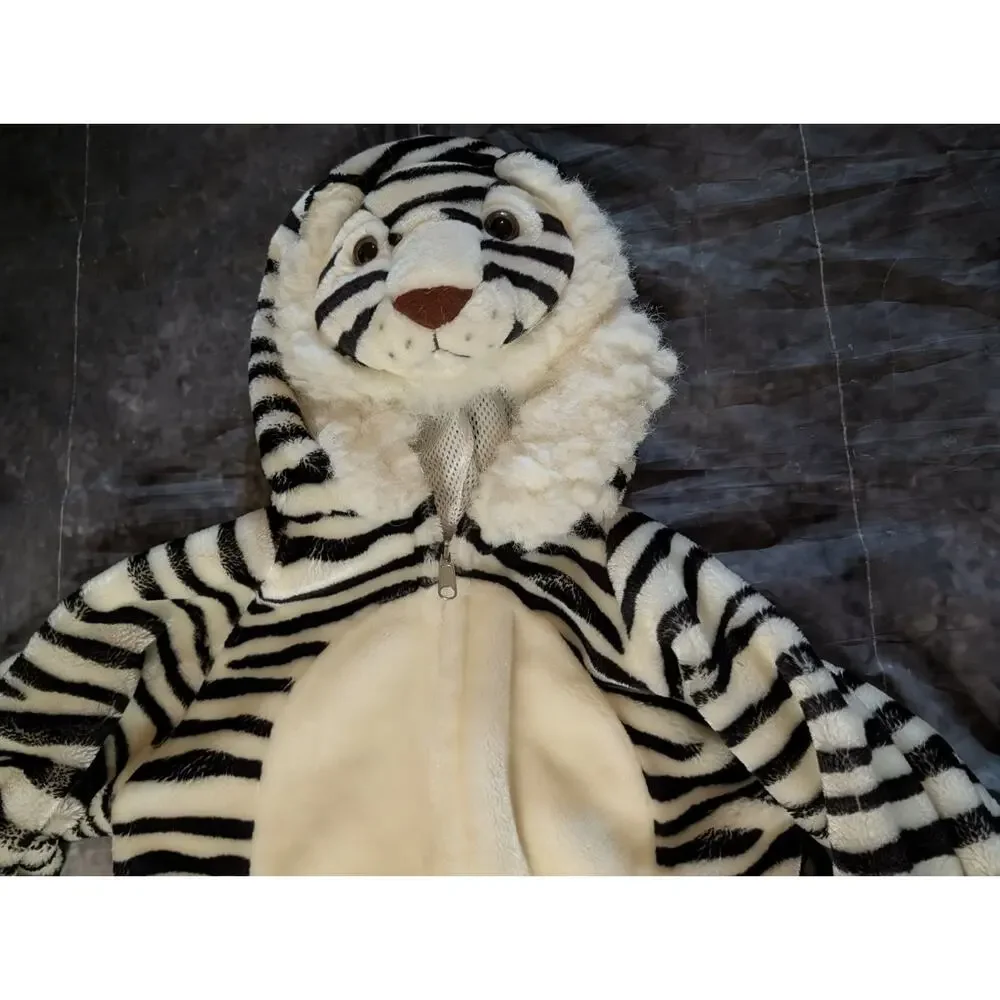 White Tiger Halloween Costume Union Suit Kids Size 5-6 (44”) Cosplay